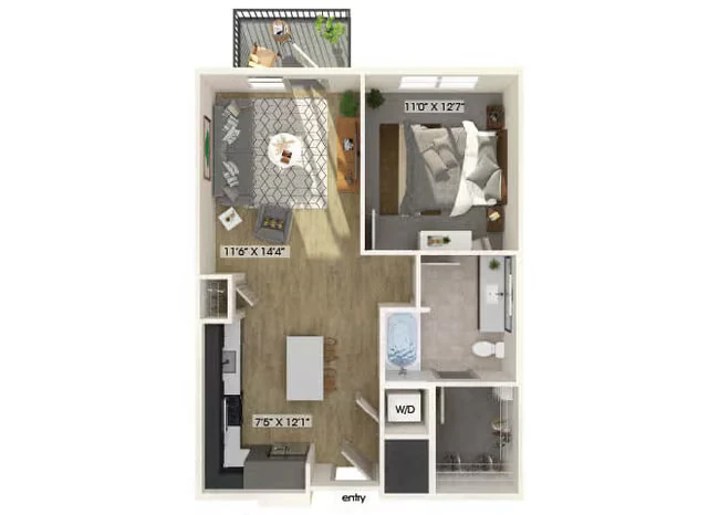 A2 Income Restricted 5027 floor plan